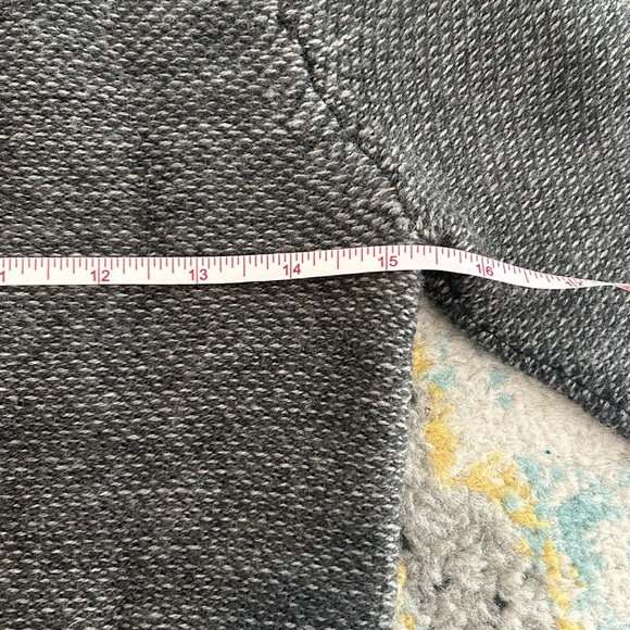 Trina Turk grey merino wool knit sweater with military style button closure. - Picture 8 of 11